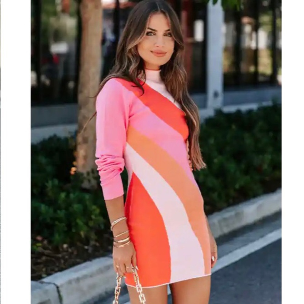 NWT Pink multi mini dress